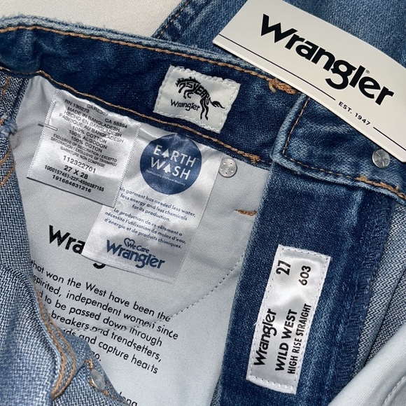 WRANGLER WILD WEST 603 HIGH RISE STRAIGHT JEANS Sz 27 - Picture 8 of 11